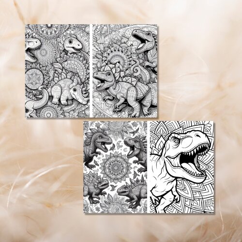 Revista Mandala Dinossauros para Colorir PDF