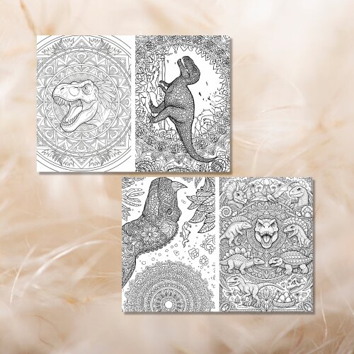 Revista Mandala Dinossauros para Colorir PDF