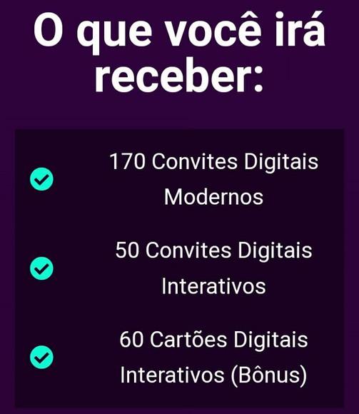 Pack 220 Convites Digitais- Editável Canva