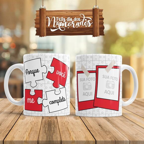 Pack Artes para Canecas Dia dos Namorados Romântico