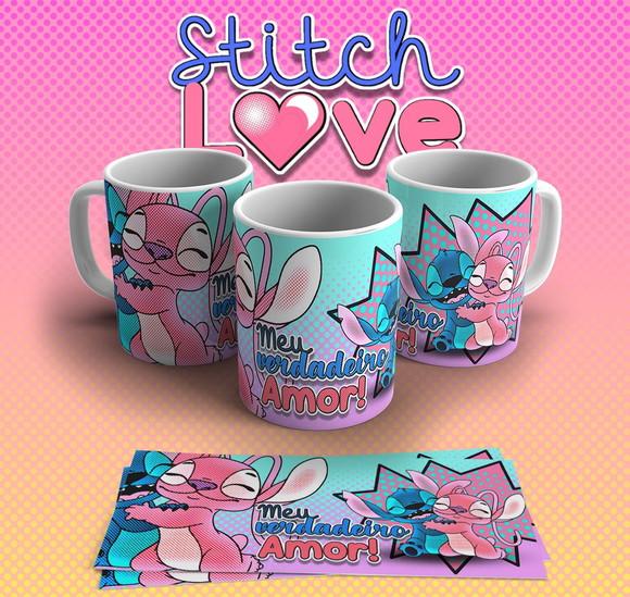 Pack Artes para Canecas e Almofada Stitch Love