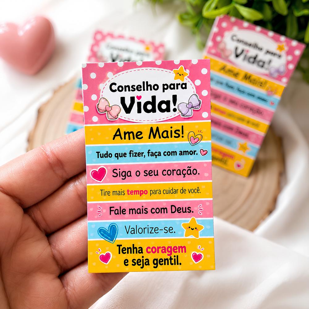 50 Cartões motivacionais conselho para a vida mimos motivacionai