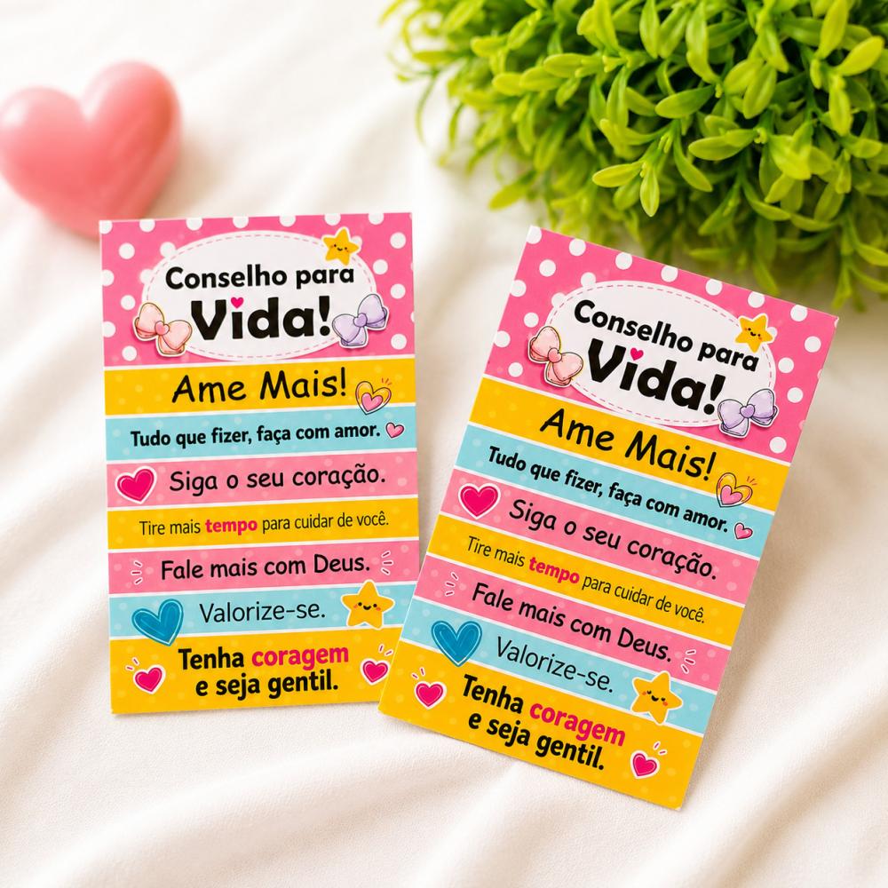 50 Cartões motivacionais conselho para a vida mimos motivacionai
