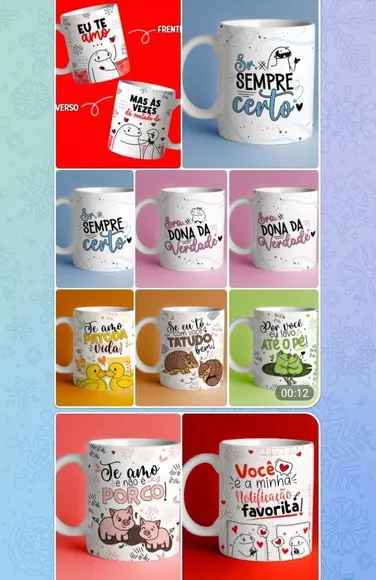 Pack Artes para Canecas Dia dos Namorados 2023 #01