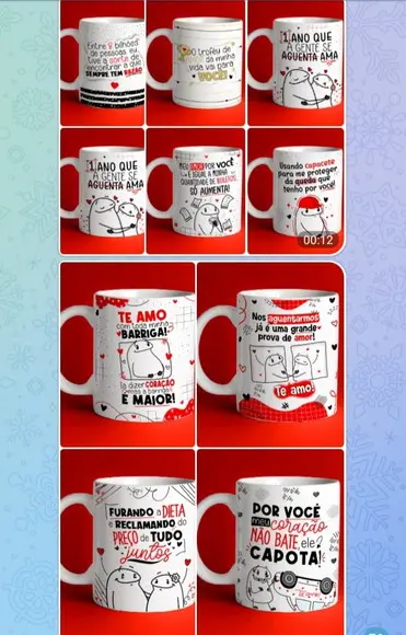 Pack Artes para Canecas Dia dos Namorados 2023 #01