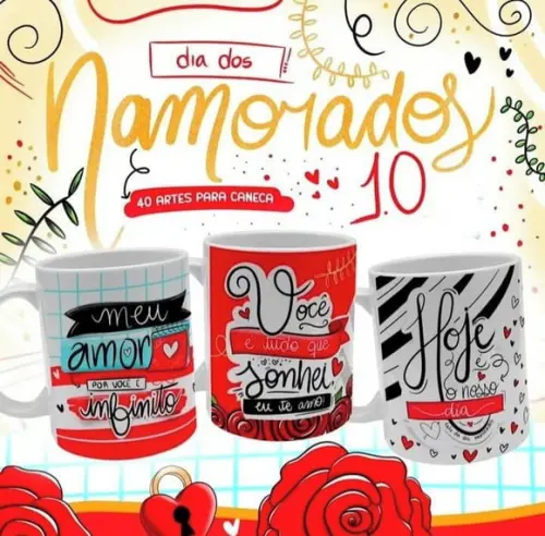 Pack Artes para Canecas Dia dos Namorados 2023 #02