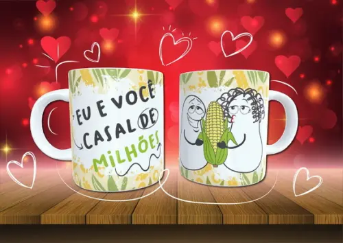 Pack Artes para Canecas Flork Feliz Dia dos Namorados