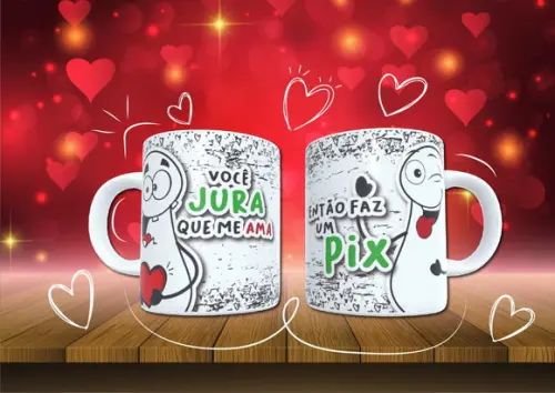 Pack Artes para Canecas Flork Feliz Dia dos Namorados