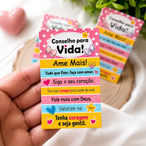 50 Cartões motivacionais conselho para a vida mimos motivacionai