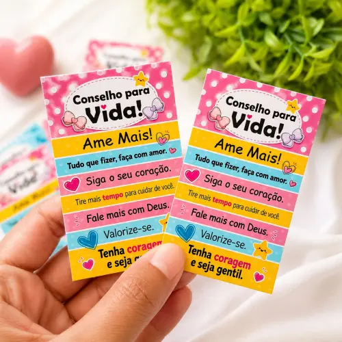 50 Cartões motivacionais conselho para a vida mimos motivacionais clientes amigos