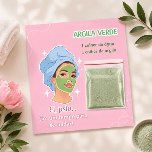 30 cards para argila Skincare mimos clientes amigos OBS: não acompanha a argila e nem o saquinho