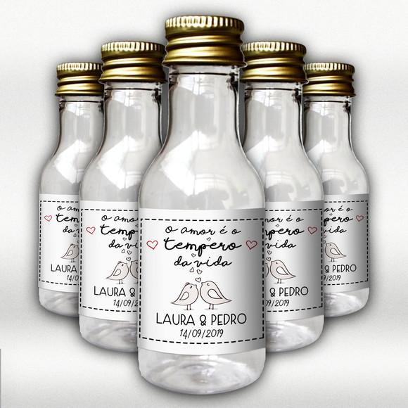 Adesivo - O Amor É O Tempero Da Vida - P/ Garrafinha 50ml