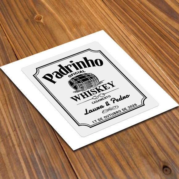 Adesivo 220 230 ml para Cantil Whiskey Padrinho Transparente