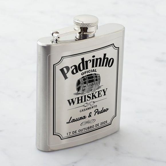 Adesivo 220 230 ml para Cantil Whiskey Padrinho Transparente