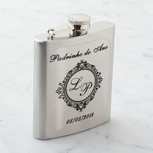 Adesivo 220 a 230 ml Cantil Whiskey do Padrinho Transparente