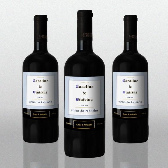 Adesivo 245 ml Vinho do Padrinho Rótulo Adesivo