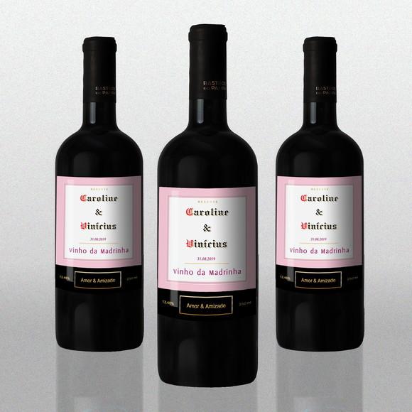 Adesivo 245 ml Vinho do Padrinho Rótulo Adesivo
