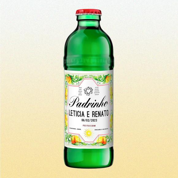 Adesivo 275ml Gin do Padrinho e Madrinha Rótulo Laranja