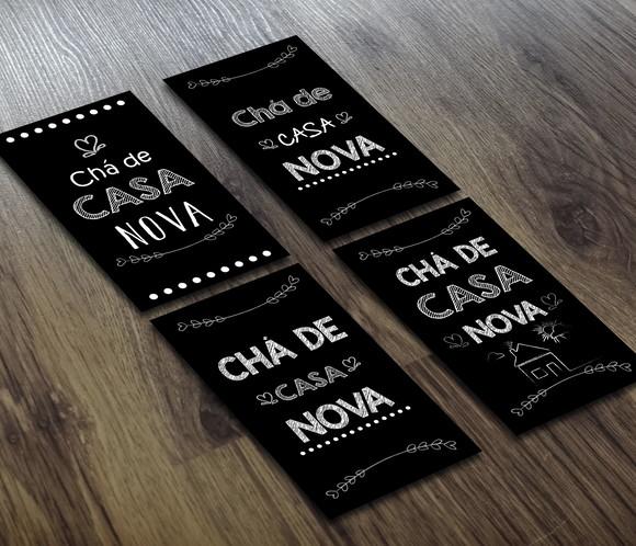 Adesivo 4,5X2,5cm Mini Tubete - Chá de Casa Nova - Black