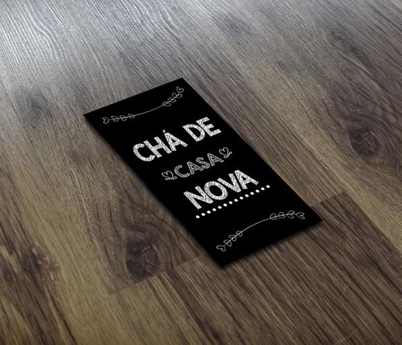 Adesivo 4,5X2,5cm Mini Tubete - Chá de Casa Nova - Black