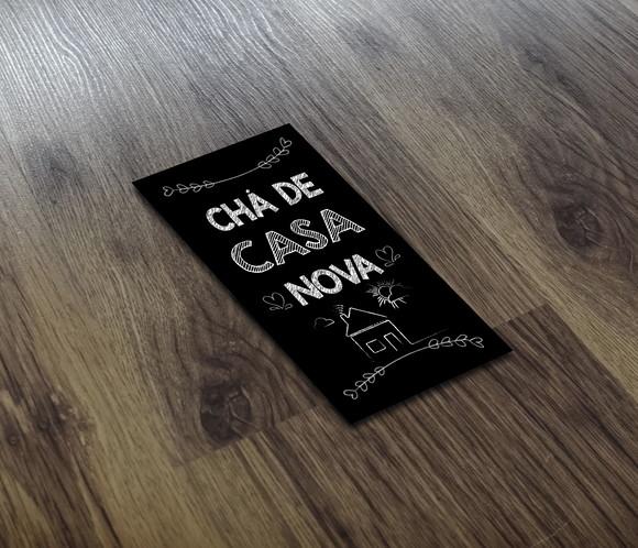 Adesivo 4,5X2,5cm Mini Tubete - Chá de Casa Nova - Black