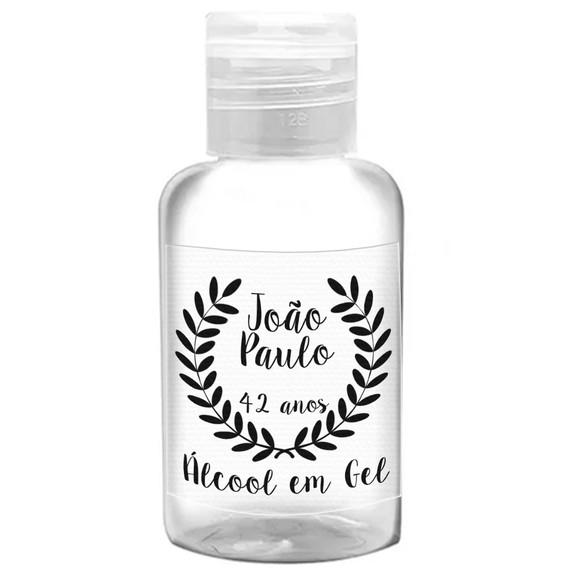Adesivo 4x3,5cm Transparente Álcool em Gel a Prova D'água