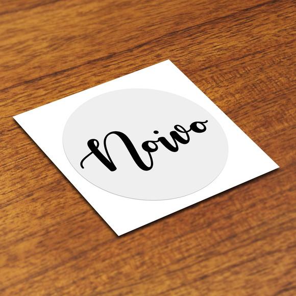 Adesivo 4x4cm Time Noiva e Noivo Transparente a Prova D'água