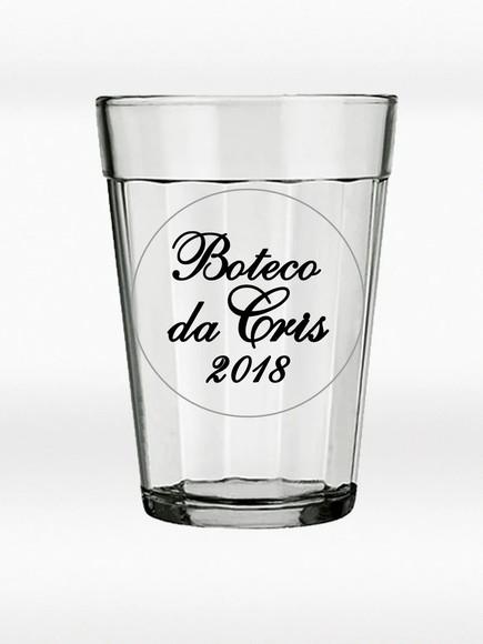 Adesivo 4x4cm Transparente p/ Copo Americano a Prova D'água
