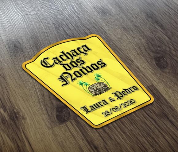 Adesivo 50 ml Cachaça dos Noivos Garrafinhas Lembrança