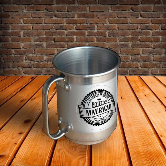 Adesivo 6x6cm Caneca 500ml Transparente Boteco Prova D'água