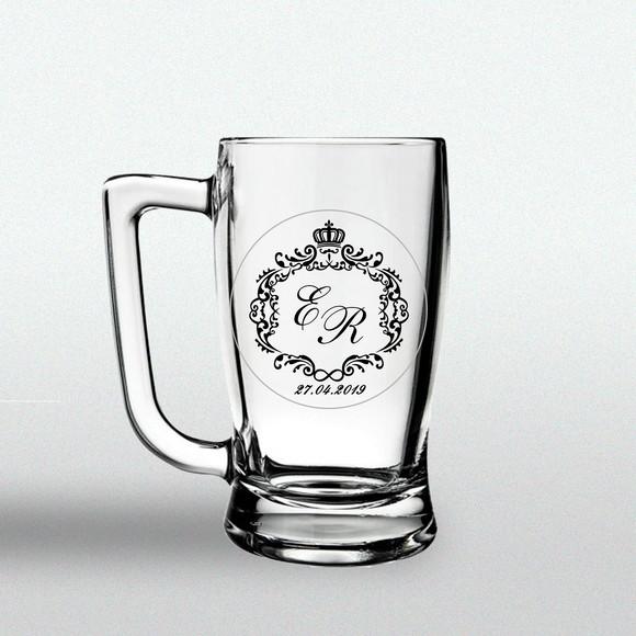 Adesivo 7x7cm Transparente 400 ml Monograma a Prova D'água
