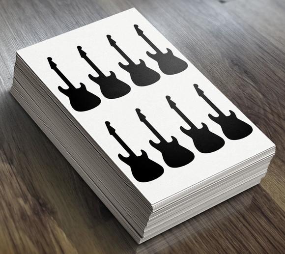 Adesivo de Lousa Guitarra 8x3 cm