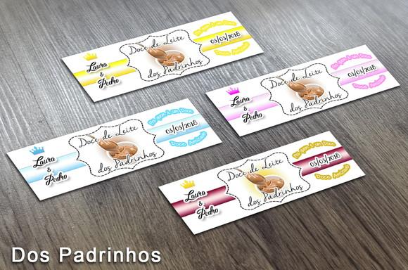 Adesivo de Pote 120 ml - Padrinho - Doce de Leite Casamento