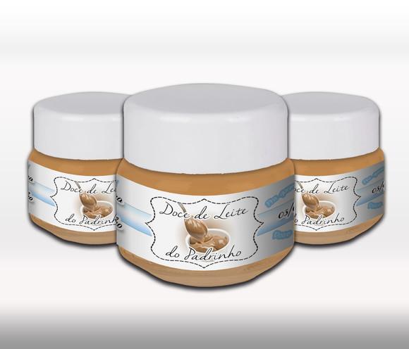 Adesivo de Pote 120 ml - Padrinho - Doce de Leite Casamento
