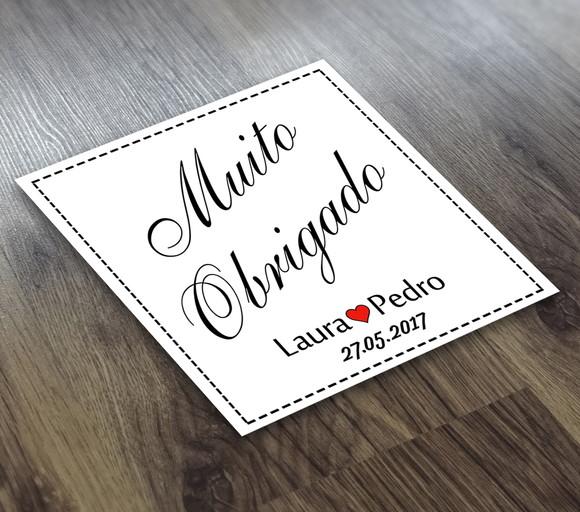 Adesivo Muito Obrigado - para Garrafinhas 50ml