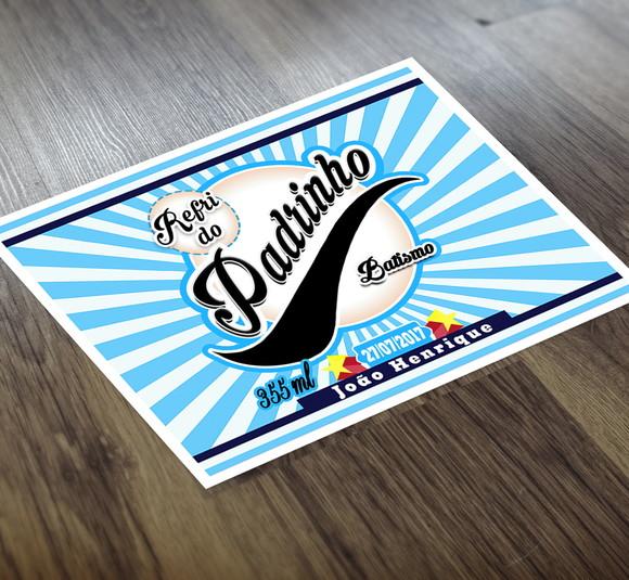 Adesivo Refri do BATISMO - Rótulos 355ml