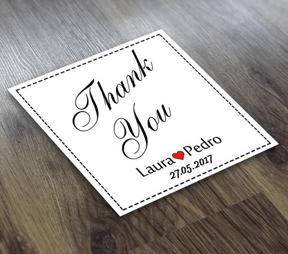 Adesivo Thank You - para Garrafinhas 50ml