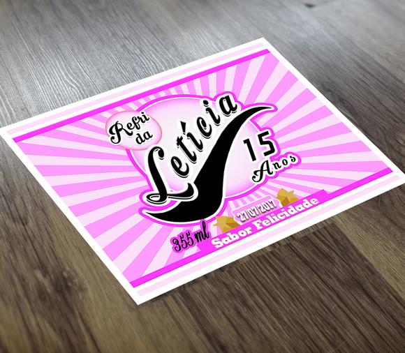 Adesivo Refri dos 15 Anos - Rótulos 355ml