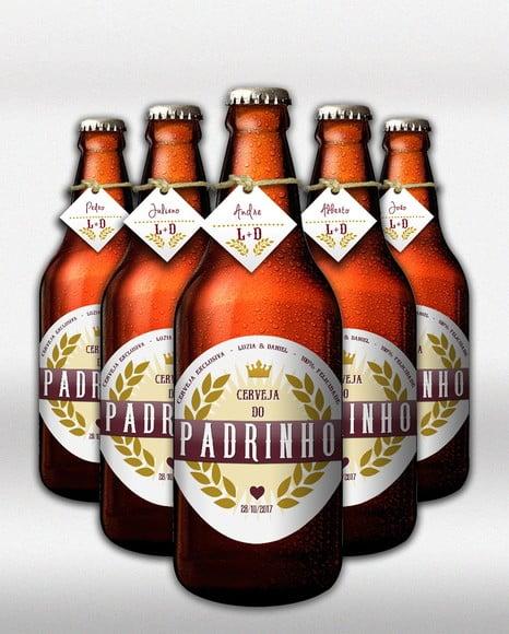 Kit Adesivo Cerveja do Padrinho Rótulo 600 ml a 500 ml