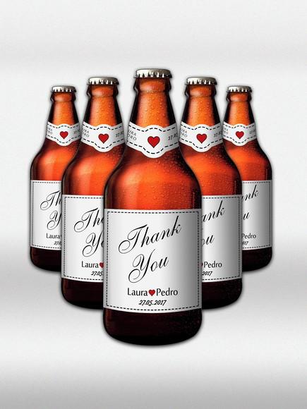 Kit Rótulo de Cerveja - Thank You 300ml