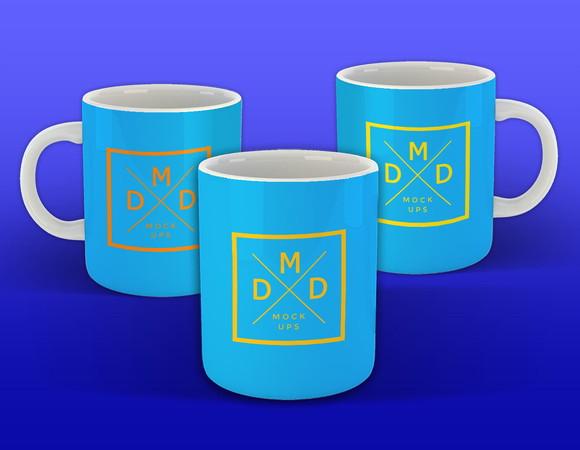 Mockup 3 Canecas Editável para Criação de Anuncios