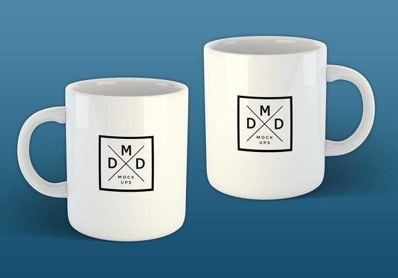 Mockup Caneca Frente e Verso Para Criação De Anuncios