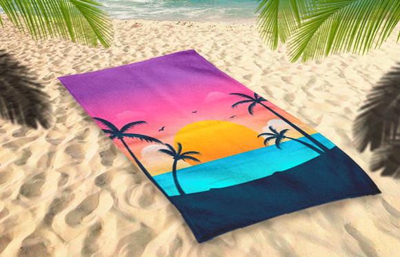 Mockup Toalha de Praia Editável para Criação Anuncio