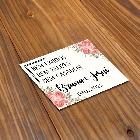Tag 3x4 cm Bem Casados Bem Felizes Bem Unidos