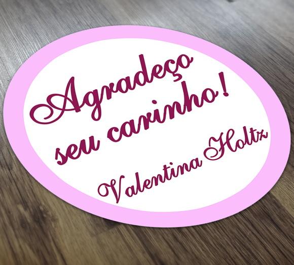 Tag Adesiva 4x4 cm Agradecimento