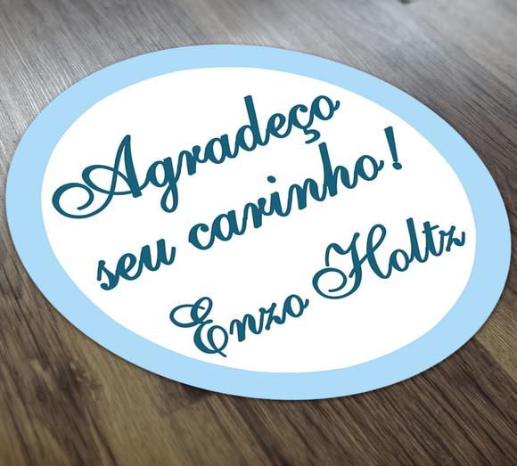 Tag Adesiva 4x4 cm Agradecimento