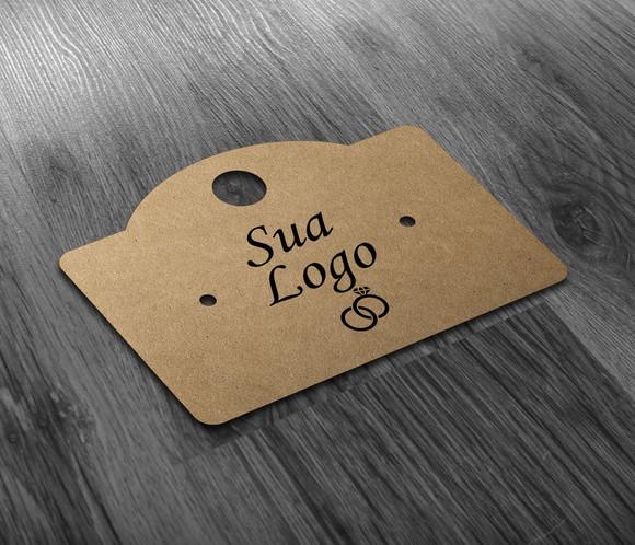 Tag Branca 4,5x3,5 cm Para Brinco - Colocamos Seu Logo