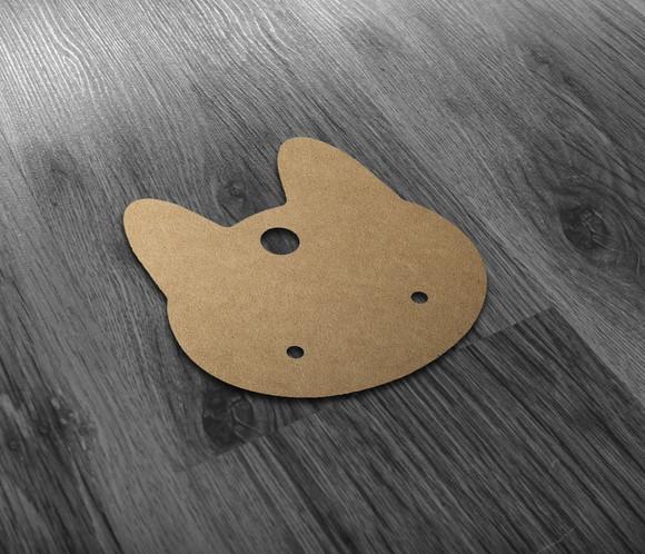 Tag Kraft Gato 4,5x4,5 cm Para Brinco SIM