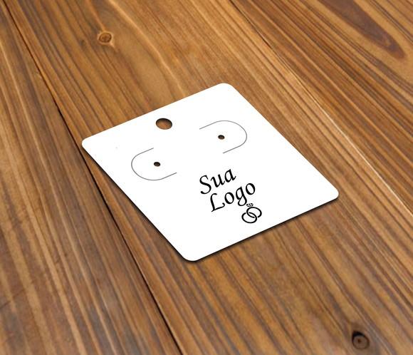 Tag Kraft para Brinco - Colocamos Seu Logo 4,5x4,5cm