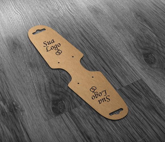 Tag Kraft Para Brinco E Colar - Colocamos Seu Logo 18x4,5cm